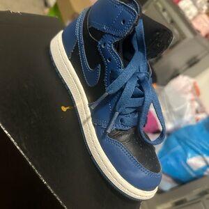 Nike Jordan Black and Blue High-Top Sneakers